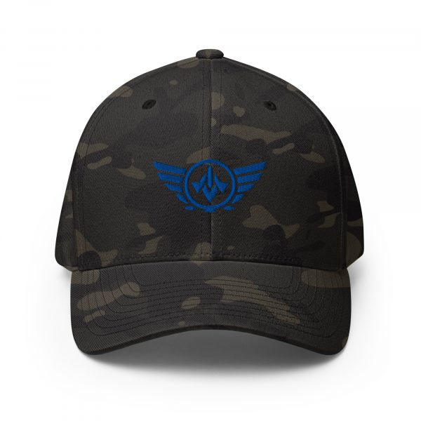 closed-back-structured-cap-multicam-black-front-68bb598b93ce4.jpg Royal Embroidered Logo Structured Cap | Flexfit