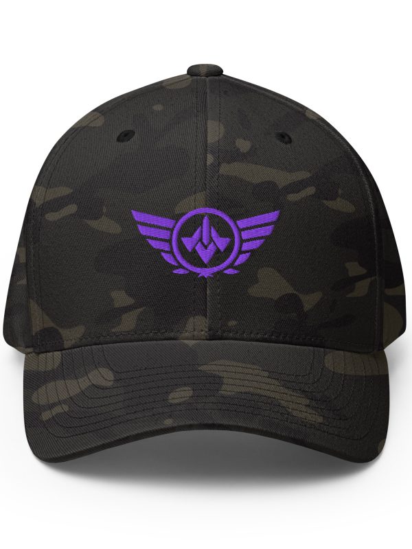 Purple Embroidered Logo Structured Cap | Flexfit