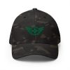 Kelly Green Embroidered Logo Structured Cap | Flexfit