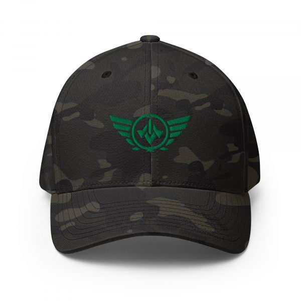 Kelly Green Embroidered Logo Structured Cap | Flexfit
