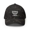 White Embroidered Brand Logo Structured Cap | Flexfit
