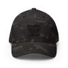 closed-back-structured-cap-multicam-black-front-68bb5b9a1387f.jpg Black Embroidered Brand Logo Structured Cap | Flexfit