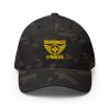 Gold Embroidered Brand Logo Structured Cap | Flexfit