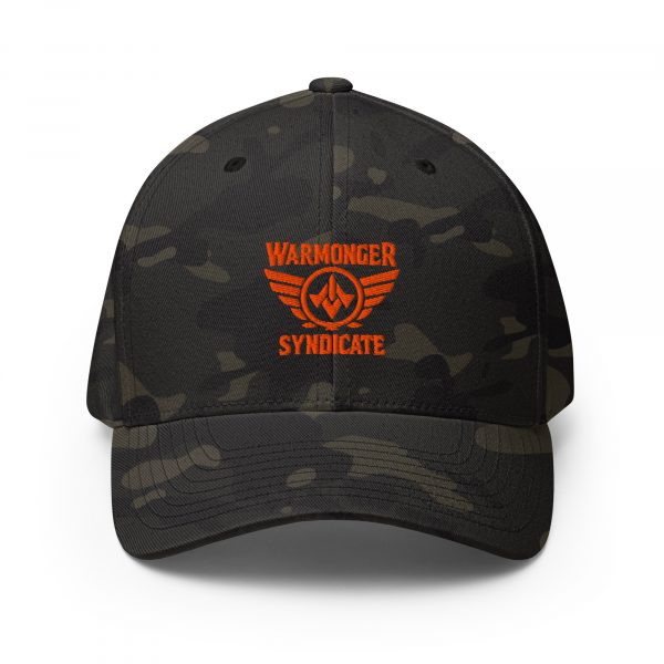 closed-back-structured-cap-multicam-black-front-68bb5c9065658.jpg Orange Embroidered Brand Logo Structured Cap | Flexfit