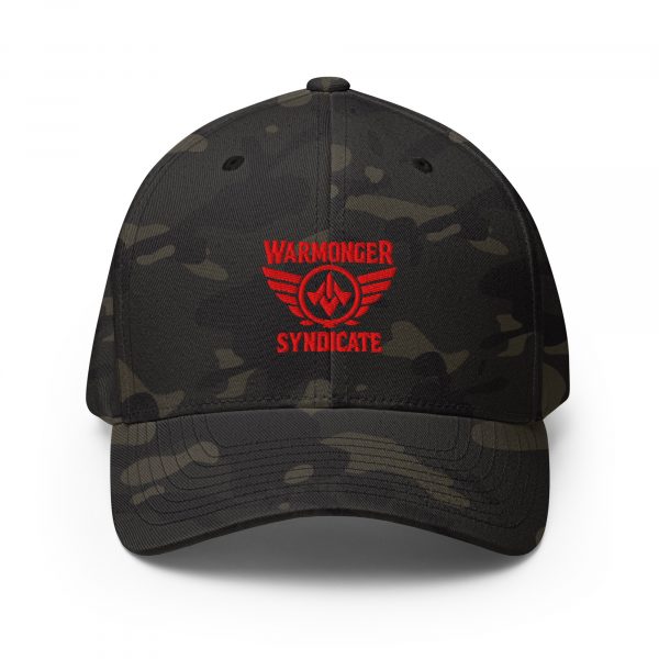 Red Embroidered Brand Logo Structured Cap | Flexfit