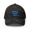 Aqua Embroidered Brand Logo Structured Cap | Flexfit