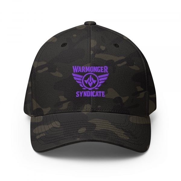 Purple Embroidered Brand Logo Structured Cap | Flexfit