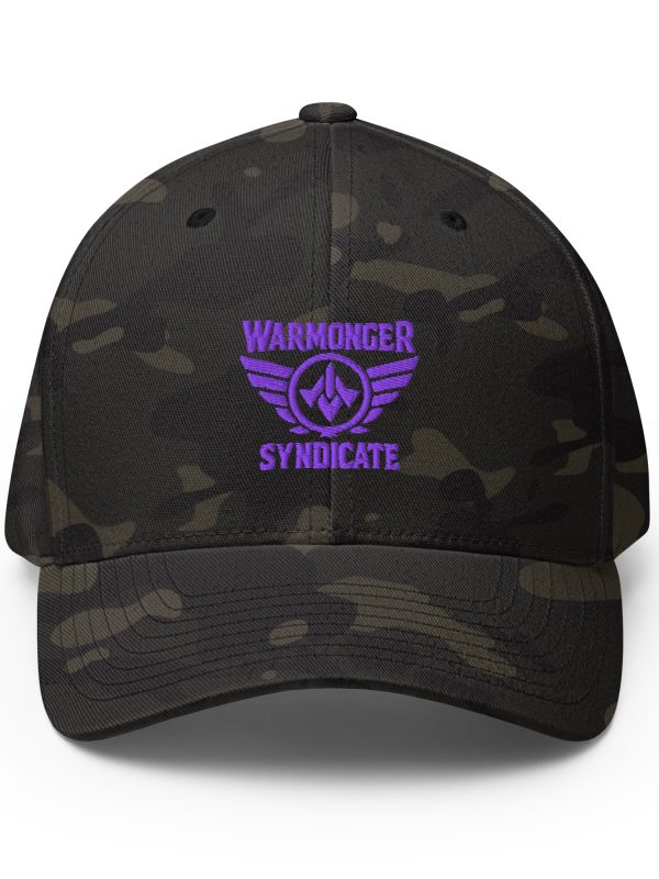 Purple Embroidered Brand Logo Structured Cap | Flexfit