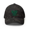 Kelly Green Embroidered Brand Logo Structured Cap | Flexfit