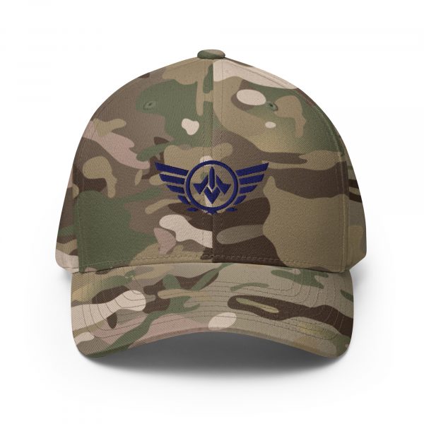 Navy Embroidered Logo Structured Cap | Flexfit