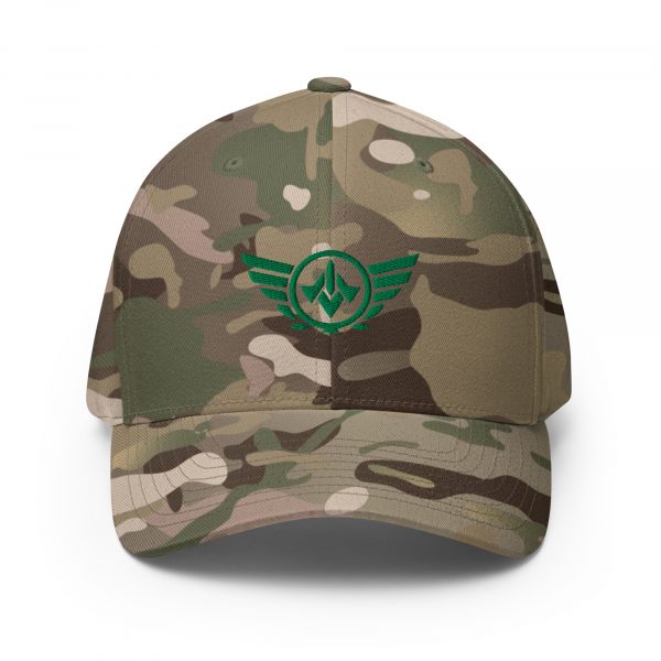 Kelly Green Embroidered Logo Structured Cap | Flexfit