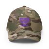Purple Embroidered Brand Logo Structured Cap | Flexfit