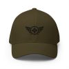 closed-back-structured-cap-olive-front-68bb555130b17.jpg Black Embroidered Logo Structured Cap | Flexfit