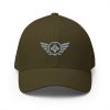 closed-back-structured-cap-olive-front-68bb559f2a56d.jpg Grey Embroidered Logo Structured Cap | Flexfit