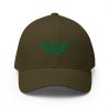 Kelly Green Embroidered Logo Structured Cap | Flexfit