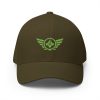 Kiwi Green Embroidered Logo Structured Cap | Flexfit