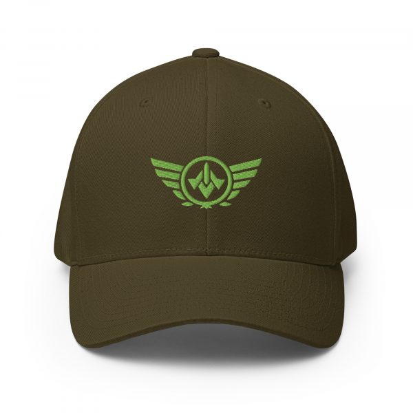 Kiwi Green Embroidered Logo Structured Cap | Flexfit