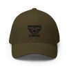 closed-back-structured-cap-olive-front-68bb5b9a1570d.jpg Black Embroidered Brand Logo Structured Cap | Flexfit