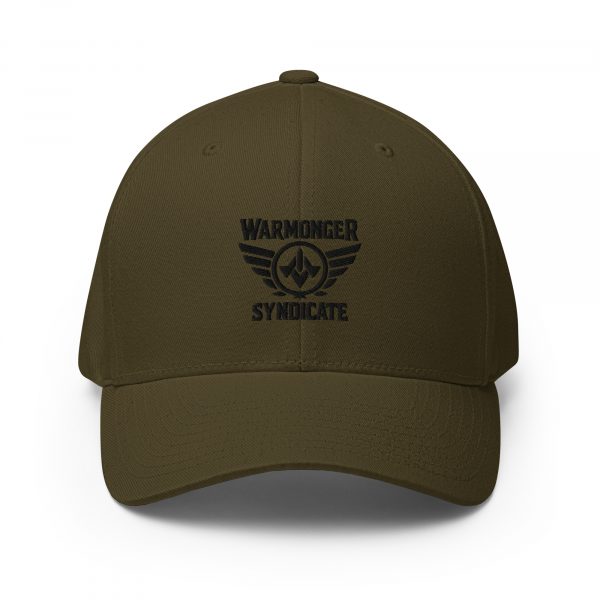 closed-back-structured-cap-olive-front-68bb5b9a1570d.jpg Black Embroidered Brand Logo Structured Cap | Flexfit