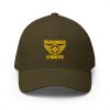 Gold Embroidered Brand Logo Structured Cap | Flexfit