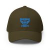 Aqua Embroidered Brand Logo Structured Cap | Flexfit