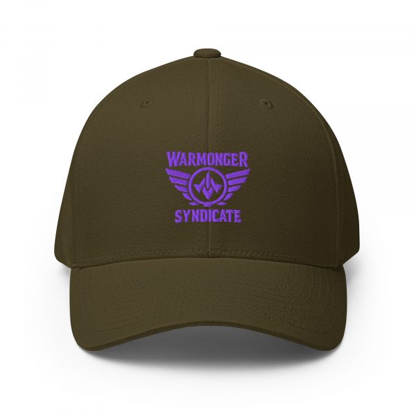 Purple Embroidered Brand Logo Structured Cap | Flexfit
