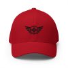 closed-back-structured-cap-red-front-68bb55512feb7.jpg Black Embroidered Logo Structured Cap | Flexfit