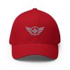 closed-back-structured-cap-red-front-68bb559f29978.jpg Grey Embroidered Logo Structured Cap | Flexfit