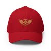 closed-back-structured-cap-red-front-68bb55d137aad.jpg Old Gold Embroidered Logo Structured Cap | Flexfit