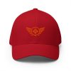 closed-back-structured-cap-red-front-68bb5776ab8c8.jpg Orange Embroidered Logo Structured Cap | Flexfit