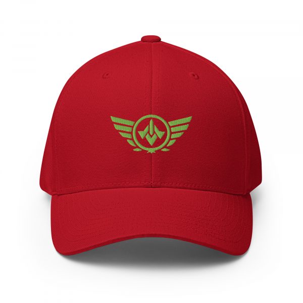 Kiwi Green Embroidered Logo Structured Cap | Flexfit