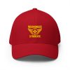 Gold Embroidered Brand Logo Structured Cap | Flexfit