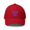 Purple Embroidered Brand Logo Structured Cap | Flexfit