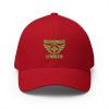 closed-back-structured-cap-red-front-68bb5e9785230.jpg Kiwi Green Embroidered Brand Logo Structured Cap | Flexfit