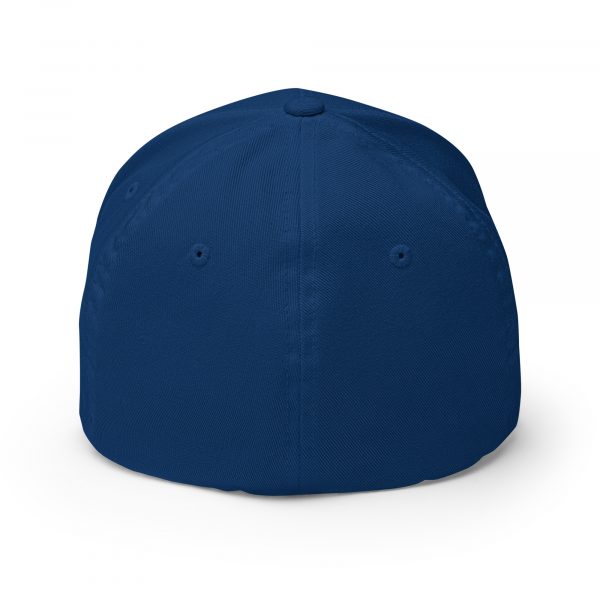 Navy Embroidered Brand Logo Structured Cap | Flexfit