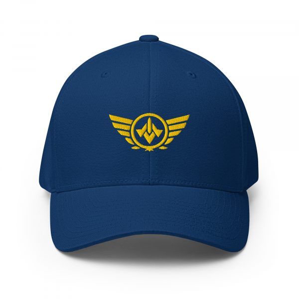 closed-back-structured-cap-royal-blue-front-68bb56a82d766.jpg Gold Embroidered Logo Structured Cap | Flexfit