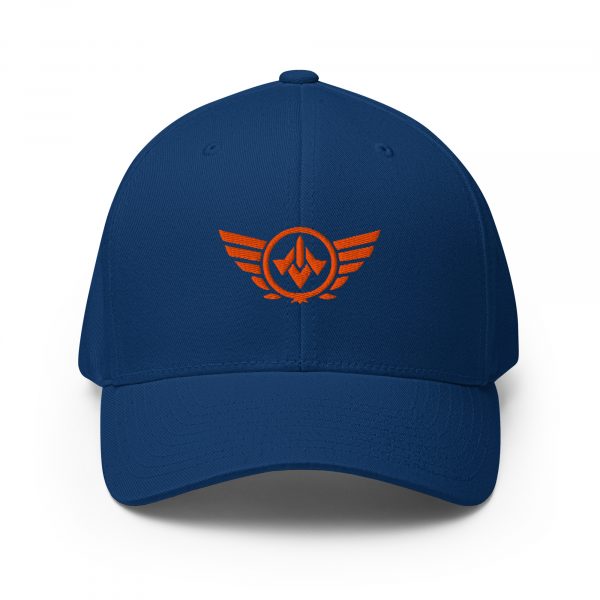 closed-back-structured-cap-royal-blue-front-68bb5776aae01.jpg Orange Embroidered Logo Structured Cap | Flexfit