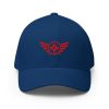 Red Embroidered Logo Structured Cap | Flexfit