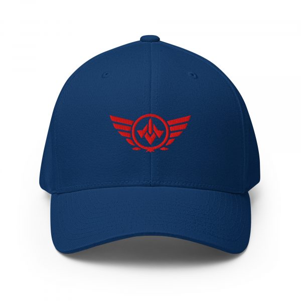 Red Embroidered Logo Structured Cap | Flexfit