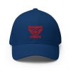 Red Embroidered Brand Logo Structured Cap | Flexfit