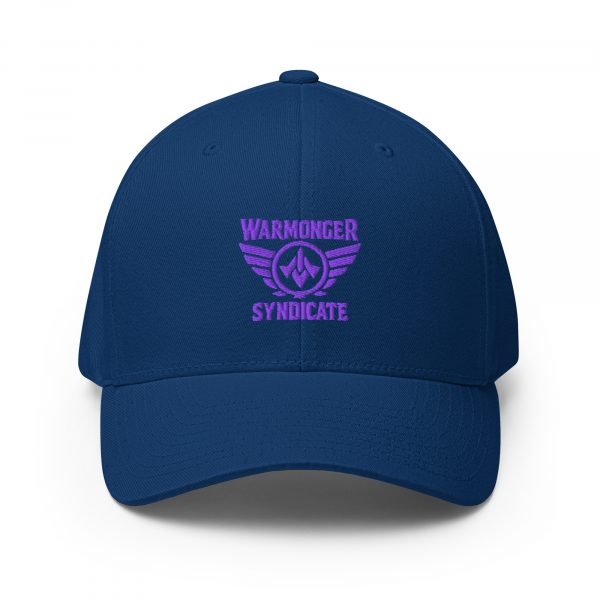 Purple Embroidered Brand Logo Structured Cap | Flexfit