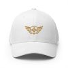 closed-back-structured-cap-white-front-68bb55d13dc84.jpg Old Gold Embroidered Logo Structured Cap | Flexfit