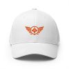 closed-back-structured-cap-white-front-68bb5776b5a32.jpg Orange Embroidered Logo Structured Cap | Flexfit