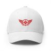 Red Embroidered Logo Structured Cap | Flexfit