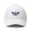 Navy Embroidered Logo Structured Cap | Flexfit