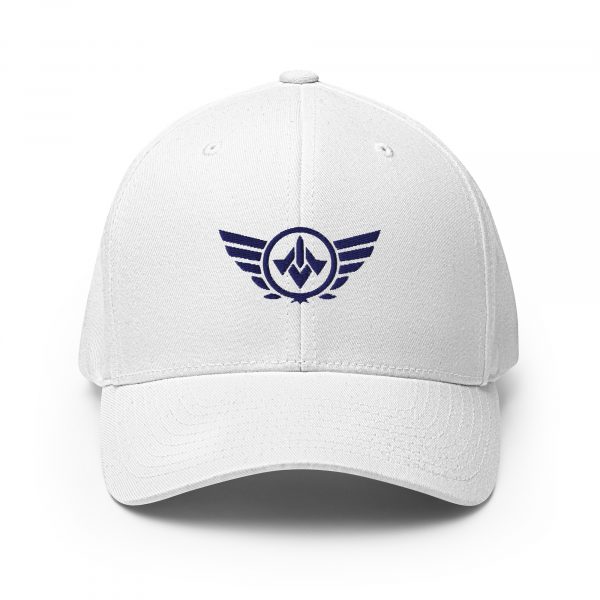 Navy Embroidered Logo Structured Cap | Flexfit