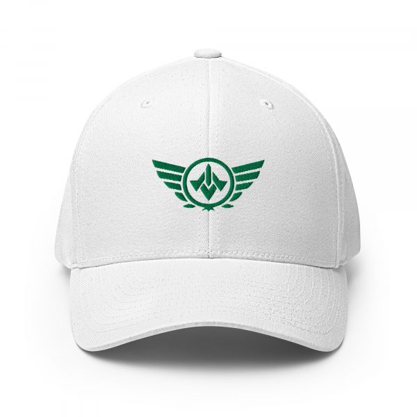 Kelly Green Embroidered Logo Structured Cap | Flexfit