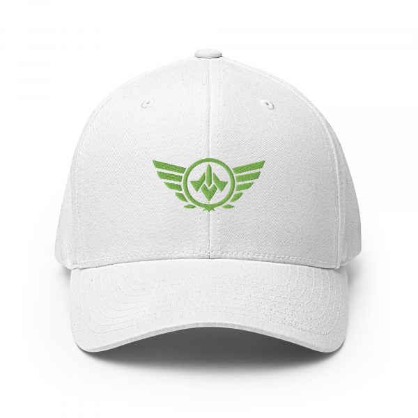 Kiwi Green Embroidered Logo Structured Cap | Flexfit