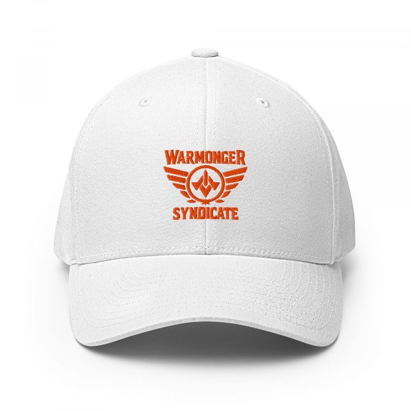 closed-back-structured-cap-white-front-68bb5c906eacd.jpg Orange Embroidered Brand Logo Structured Cap | Flexfit