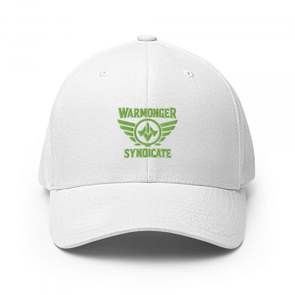 closed-back-structured-cap-white-front-68bb5e978cf30.jpg Kiwi Green Embroidered Brand Logo Structured Cap | Flexfit